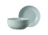 Schale SELTMANN WEIDEN "Foodbowls Beat Color Glaze ø 25,5 cm 4er Set", blau (arktisblau), L:25,5cm, Schüsseln, Schale