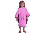 Badeponcho WÖRNER "Seepferdchen", hellflieder, L:60cm, Baumwolle, Hausmäntel, Badeponcho, maschinenwaschbar, trocknergeeignet
