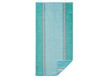 Handtuch CAWÖ Gr. 6, blau (wintertürkis, gestreift), B:30cm L:30cm, 100% Baumwolle, Handtücher, Handtuch