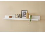 Wandboard HOME AFFAIRE "Chester, modernes, zeitloses Wandregal, Wandhalter mit Stauraum", weiß, B:217cm H:22cm T:18cm, Holzwerkstoff, Regale, Wandboard, vielseitig einsetzbares Hängeregel, 217 cm breit, Weiß Matt