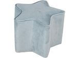 Kinderhocker ROBA "Lil Sofa", blau (hellblau, sky), Hocker, Kinder, B/H/T: 32cm x 24cm x 30cm, Samt, Kinderhocker, in Sternform, B:32cm H:24cm T:30cm