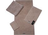 Waschhandschuh ROSS "Smart", braun (nougat), B:16cm L:21cm, Frottier, Handtücher, Waschhandschuh, Uni-Rippe mit Velourslabel