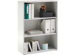 Aktenregal BEGA OFFICE "Pronto", grau, B:80cm H:111cm T:35cm, Holzwerkstoff, Regale, Aktenregal, Büroregal Lichtgrau, Bücherregal mit offenen Fächer