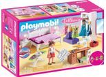 Konstruktions-Spielset PLAYMOBIL "Schlafzimmer mit Nähecke (70208), Dollhouse", bunt, Spielbausteine, Kinder, Kunststoff, Konstruktions-Spielset, Made in Germany