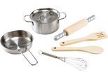 Kinder-Küchenset HAPE "Kochset für Küchenchefs", silber (natur, altsilberfarben), Spielzeug-Haushaltsgeräte, Kinder, Kinder-Küchenset