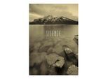 Bild KOMAR "Word Lake Silence Sand", bunt (farbe bild(er): bunt), B:30cm H:40cm, Holz, Papier, Bilder, Bild, Wandbild zur Dekoration - ohne Rahmen