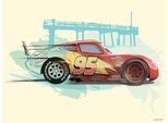 Wandbild KOMAR "Cars Lightning McQueen", bunt (farbe bild(er): bunt), B:40cm H:30cm, Papier, Bilder, Wandbild, Kinderzimmer, Schlafzimmer, Wohnzimmer