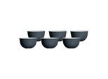 Schale RITZENHOFF & BREKER "Müslischalen Doppio ø 14 cm 6er Set", grau (anthrazit), Schüsseln, Schale
