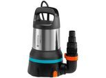Klarwasserpumpe GARDENA "Tauchpumpe 17000 Aquasensor, 9036-20", blau (grau, silberfarben, türkis), B:23,4cm H:39cm L:27,5cm, Pumpen, Klarwasserpumpe, 17000 l/h max. Fördermenge
