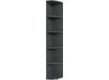 Eckregal WIMEX "Multiraumkonzept", grau (grafit), B:30cm H:185cm T:38cm, Holzwerkstoff, Regale, Eckregal, planbar und erweiterbar