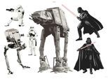 Wandtattoo KOMAR "Star Wars Doomed - Größe 100 x 70 cm", schwarz-weiß (grau, schwarz, weiß), B:100cm H:70cm, Folie, Wandtattoos, Wandtattoo, selbstklebend, Wandsticker, Kinderzimmer