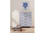 Wandbild KOMAR "Disney Lilo and Stitch Make Some Waves", blau (farbe bild(er): blau), Disney, 1 Stk., Vlies, Bilder, Wandbild, 50 x 70 cm (Breite x Höhe) - Kinderzimmer, Dekoration