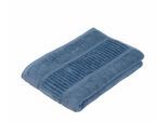 Badetuch GÖZZE "BIO Frottier", blau, B:70cm L:140cm, Walkfrottee, Obermaterial: 100% Baumwolle, Handtücher, Badetuch, Bio-Baumwolle, Uni-Farben, mit geschorener Bordüre, Pastell Farben