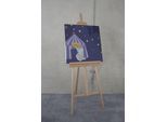 Leinwandbild KOMAR "Starry Night with Dumbo - Größe 60 x 60 cm", bunt (farbe rahmen: braun, farbe bild(er): bunt), B:60cm H:60cm T:2cm, Holz, Papier, Bilder, Leinwandbild, Keilrahmenbild mit Echtholzrahmen, Kinderzimmer