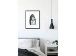 Bild KOMAR "Cute Animal Penguin", bunt (farbe bild(er): bunt), B:30cm H:40cm, Holz, Papier, Bilder, Bild, Wandbild zur Dekoration - ohne Rahmen