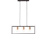 BRILLIANT Pendelleuchte "Arica", schwarz, 3, H: 85,5cm, 1 Stk., Leuchten, Hängelampe 3flg, Pendelleuchte