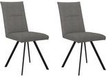4-Fußstuhl OTTO HOME "Sava", schwarz (dunkelgrau aulla 97, schwarz), B:49cm H:94cm, Holzwerkstoff, Metall, Polyester, Stühle, 4-Fußstuhl, Metallgestell