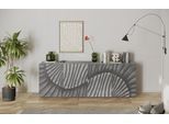 Sideboard OTTO HOME "Snake, Kommode, Anrichte, Stauraummöbel Breite 241 cm, Siebdruck-Front", grau (beton mit siebdruck), B:241cm H:96cm T:42cm, Sideboards, Sideboard, moderne Wohnmöbel, 4 Türen, viel Stauraum, stilvoll und funktional
