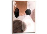 Bild REINDERS "Gerahmtes Bild Abstrakte Formen Rond - Erdfarben - Flächen", braun (farbe bild(er): braun), B:50cm H:70cm, MDF, Bilder, Bild