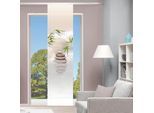 Schiebegardine HOME WOHNIDEEN "BENESSA" Gr. 1, beige (natur), B:60cm H:245cm, Polyester, Gardinen, Schiebegardine, HxB: 245x60