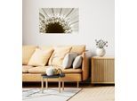 Wandsticker QUEENCE "Sonnenblume", beige, B:120cm H:80cm T:0,1cm, Folie, Wandtattoos, Wandsticker, Selbstklebend, kinderleichte Anbringung