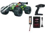 RC-Monstertruck JAMARA "Akron Monstertruck BL 4WD", grün (grün, schwarz), Fernlenkfahrzeuge, KinderB:33cm H:19,5cm, RC-Monstertruck, 1:10, 2,4 GHz, Wheelybar, B:33cm H:19,5cm