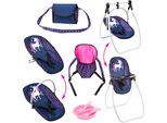 Puppen Accessoires-Set BAYER "Vario blau/pink", bunt (blau, pink), Puppenausstattungen, KinderB:35cm H:63,5cm L:48cm T:48cm, Puppen Accessoires-Set, mit multifunktionalem Sitz, B:35cm H:63,5cm L:48cm T:48cm