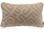 Dekokissen H.O.C.K. "Naira", braun (braun, taupe, gemustert), B:30cm H:10cm L:50cm, Baumwolle, Leinen, Polyacryl, Polyester, Viskose, Dekokissen_Sitzkissen_Kissenhüllen, Dekokissen, mit geometrischem Muster, Kissenhülle mit Füllung, 1 Stück