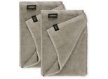 Duschtücher "Sense", beige (sand), B:70cm L:140cm, Frottee, Obermaterial: 100% Baumwolle, SCHÖNER WOHNEN-KOLLEKTION, Handtücher, Duschtücher, mit Velourborte, hautschmeichelnde Airtouch Qualität, super weich