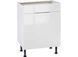 Spülenschrank OPTIFIT "Tara", weiß (weiß glanz), B:60cm H:87cm T:58,4cm, Schränke, Spülenschrank, Breite 60 cm