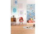 Bild KOMAR "Shelly Patterns Blue", bunt (farbe bild(er): bunt), B:40cm H:50cm, Holz, Papier, Bilder, Bild, Wandbild zur Dekoration - ohne Rahmen
