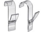 Handtuchhaken HEINE HOME, transparent, B:6,5cm H:2,5cm L:10cm, Kunstfaser, Haken, Handtuchhaken