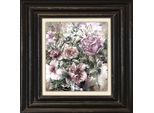 Leinwandbild QUEENCE "Blumen", lila (farbe bild(er): lila), B:40cm H:40cm T:2cm, Canvas, Holzrahmen, Bilder, Leinwandbild, Premium-Leinwandstoff, Handarbeit aus Deutschland, 40x40cm
