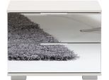 Nachtkommode WIMEX "Easy", weiß (weiß, spiegel), B:52cm H:40cm T:38cm, Sideboards, Nachtkommode