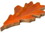 Dekoteller CREATIV DECO "Weihnachtsdeko", braun, B:35cm H:2,5cm T:18cm, Holzwerkstoff, Dekoschalen, Dekoteller, im Buchen-Blatt-Design
