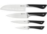 Messer-Set TEFAL "K267S4 Jamie Oliver", grau (schwarz, edelstahlfarben), Edelstahl, Kochmesser-Sets, Messer-Set, hohe Leistung, unverwechselbares Design, widerstandsfähig/langlebig