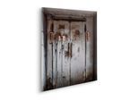 Leinwandbild KOMAR "Doorface - Größe 60 x 60 cm", braun (farbe bild(er): weiß, braun), B:60cm H:60cm T:2cm, Holz, Papier, Bilder, Leinwandbild, Keilrahmenbild mi Echtholzrahmen