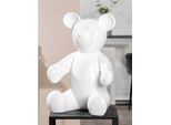 Tierfigur CASABLANCA BY GILDE "Skulptur Bär", weiß, B:32cm H:45cm T:25cm, Kunstharz, Dekofiguren, Tierfigur