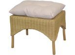 Sitzhocker, beige, B:53cm H:39cm T:40cm, Stoffbezug 100% Polyester, HOFMANN LIVING AND MORE, Hocker, Sitzhocker, Hocker mit Kissen