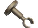 Deckenträger für Gardinenstangen GARDINIA "Kira" Gr. 1, braun (cappuccino), B:1,9cm H:6cm L:6cm Ø:1,9cm, Gardinenstangenhalterungen, Deckenträger für Gardinenstangen, Serie Gardinenstange Kira