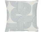 Dekokissen APELT "Nova" Gr. 1, beige (beige, blau), B:46cm H:0,5cm L:46cm, Obermaterial: 90% Polyester, 10% Viskose, Dekokissen_Sitzkissen_Kissenhüllen, Dekokissen