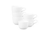 Tasse SELTMANN WEIDEN "Kaffeetassen Terra 260 ml 6er Set", weiß, 6 tlg., Porzellan, Trinkgefäße, Tasse