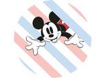Wandtattoo KOMAR "selbstklebendes Vlies - Mickey Hang in There - Größe 125 x 125 cm", bunt, B:125cm H:125cm T:0,1cm Ø:125cm, Folie, Wandtattoos, Wandtattoo, rund und selbstklebend