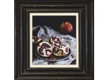 Leinwandbild QUEENCE "Granatapfel", rot (farbe bild(er): rot), B:40cm H:40cm T:2cm, Canvas, Holzrahmen, Bilder, Leinwandbild, Premium-Leinwandstoff, Handarbeit aus Deutschland, 40x40cm