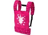 Puppen Trage BAYER "grau/rosa Schmetterling", rot (fee bordeaux), Puppenausstattungen, KinderB:31cm H:1cm L:32,5cm, Puppen Trage, B:31cm H:1cm L:32,5cm