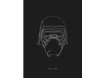 Bild KOMAR "Star Wars Lines Dark Side Kylo", schwarz-weiß (farbe bild(er): schwarz, weiß), B:30cm H:40cm, Holz, Papier, Bilder, Bild, Wandbild zur Dekoration im Kinderzimmer - ohne Rahmen
