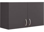Hängeschrank WIHO KÜCHEN "Flexi", grau (front und korpus: anthrazit), B:100cm H:56cm T:35cm, Schränke, Hängeschrank, Breite 100 cm breit