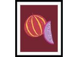 Bild QUEENCE "Liva", bunt (farbe rahmen: schwarz, farbe bild(er): bunt), B:50cm H:70cm, Acrylglas, Holz, Papier, Bilder, Bild, HD Premium Poster-Druck inkl. Holzrahmen