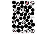 Wandtattoo KOMAR "101 Dalmatiner Dots - Größe 50 x 70 cm", rot (schwarz, weiß, rot), B:50cm H:70cm, Folie, Wandtattoos, Wandtattoo, selbstklebend, Wandsticker, Kinderzimmer