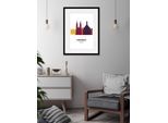 Bild QUEENCE "Nuremberg Color Splash", bunt (farbe rahmen: schwarz, farbe bild(er): bunt), B:30cm H:40cm, Bilder, Bild